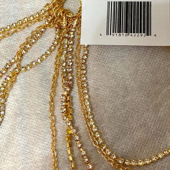 Golden Rhinestone Multi Layer Chains Body Chain Waist Belt NEW - Picture 4 of 4